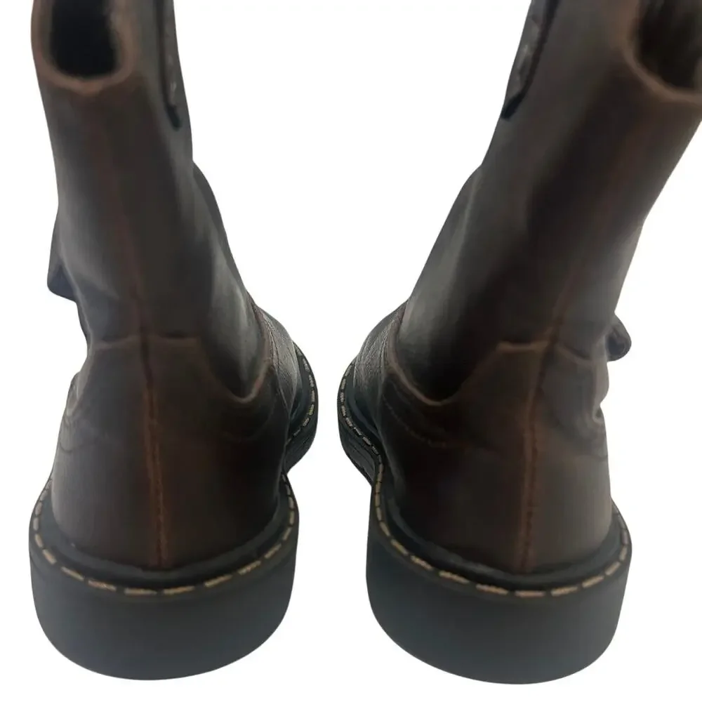Garanimals toddler size 5 brown faux leather pull on boots